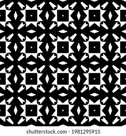 Geometric vector pattern with triangular elements. abstract picture for wallpapers and backgrounds. Black and white ornament.