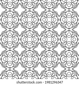 Geometric vector pattern with triangular elements. abstract picture for wallpapers and backgrounds. Black and white ornament.