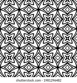Geometric vector pattern with triangular elements. abstract picture for wallpapers and backgrounds. Black and white ornament.