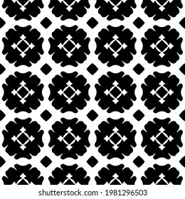 Geometric vector pattern with triangular elements. abstract picture for wallpapers and backgrounds. Black and white ornament.