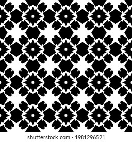 Geometric vector pattern with triangular elements. abstract picture for wallpapers and backgrounds. Black and white ornament.