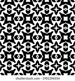 Geometric vector pattern with triangular elements. abstract picture for wallpapers and backgrounds. Black and white ornament.