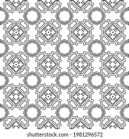 Geometric vector pattern with triangular elements. abstract picture for wallpapers and backgrounds. Black and white ornament.