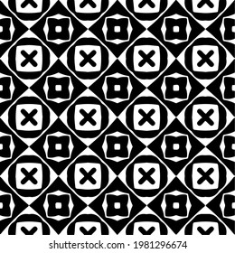 Geometric vector pattern with triangular elements. abstract picture for wallpapers and backgrounds. Black and white ornament.