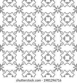 Geometric vector pattern with triangular elements. abstract picture for wallpapers and backgrounds. Black and white ornament.