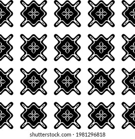 Geometric vector pattern with triangular elements. abstract picture for wallpapers and backgrounds. Black and white ornament.
