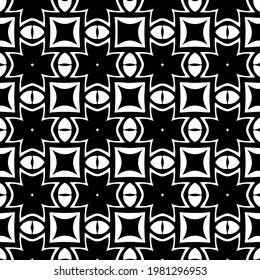 Geometric vector pattern with triangular elements. abstract picture for wallpapers and backgrounds. Black and white ornament.