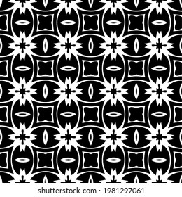 Geometric vector pattern with triangular elements. abstract picture for wallpapers and backgrounds. Black and white ornament.
