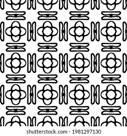 Geometric vector pattern with triangular elements. abstract picture for wallpapers and backgrounds. Black and white ornament.