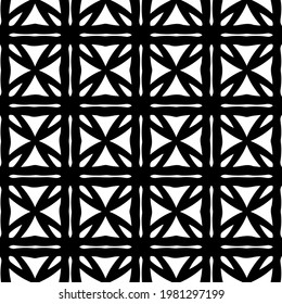 Geometric vector pattern with triangular elements. abstract picture for wallpapers and backgrounds. Black and white ornament.