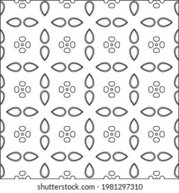 Geometric vector pattern with triangular elements. abstract picture for wallpapers and backgrounds. Black and white ornament.