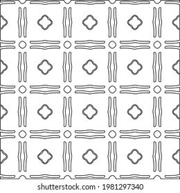 Geometric vector pattern with triangular elements. abstract picture for wallpapers and backgrounds. Black and white ornament.