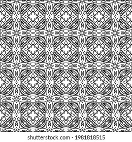 Geometric vector pattern with triangular elements. abstract picture for wallpapers and backgrounds. Black and white ornament.