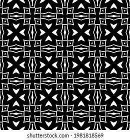 Geometric vector pattern with triangular elements. abstract picture for wallpapers and backgrounds. Black and white ornament.