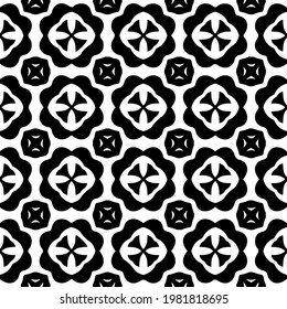 Geometric vector pattern with triangular elements. abstract picture for wallpapers and backgrounds. Black and white ornament.