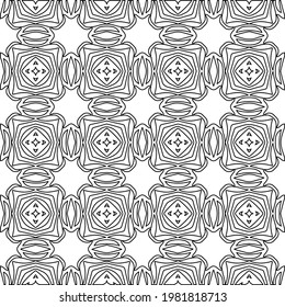 Geometric vector pattern with triangular elements. abstract picture for wallpapers and backgrounds. Black and white ornament.