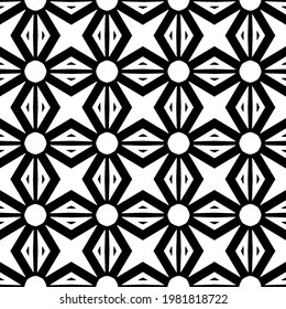 Geometric vector pattern with triangular elements. abstract picture for wallpapers and backgrounds. Black and white ornament.