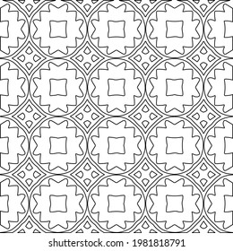 Geometric vector pattern with triangular elements. abstract picture for wallpapers and backgrounds. Black and white ornament.