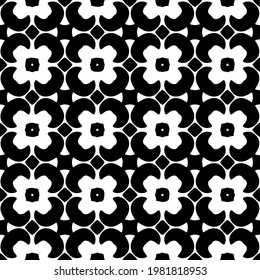 Geometric vector pattern with triangular elements. abstract picture for wallpapers and backgrounds. Black and white ornament.