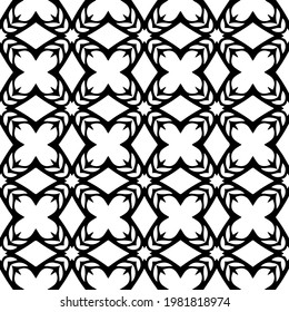 Geometric vector pattern with triangular elements. abstract picture for wallpapers and backgrounds. Black and white ornament.