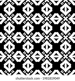 Geometric vector pattern with triangular elements. abstract picture for wallpapers and backgrounds. Black and white ornament.