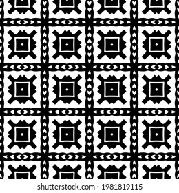 Geometric vector pattern with triangular elements. abstract picture for wallpapers and backgrounds. Black and white ornament.
