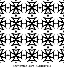 Geometric vector pattern with triangular elements. abstract picture for wallpapers and backgrounds. Black and white ornament.