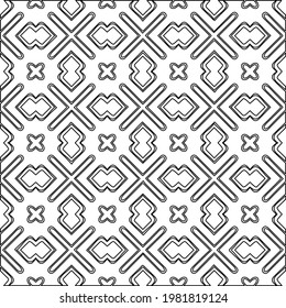 Geometric vector pattern with triangular elements. abstract picture for wallpapers and backgrounds. Black and white ornament.