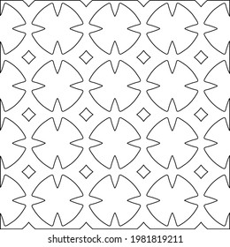 Geometric vector pattern with triangular elements. abstract picture for wallpapers and backgrounds. Black and white ornament.