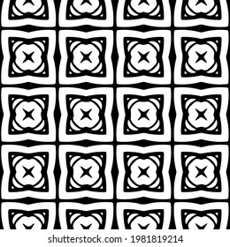 Geometric vector pattern with triangular elements. abstract picture for wallpapers and backgrounds. Black and white ornament.