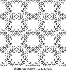 Geometric vector pattern with triangular elements. abstract picture for wallpapers and backgrounds. Black and white ornament.