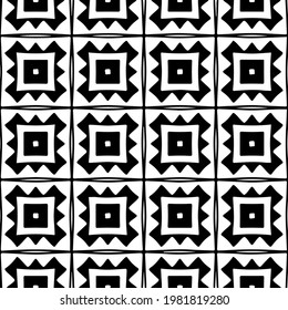 Geometric vector pattern with triangular elements. abstract picture for wallpapers and backgrounds. Black and white ornament.