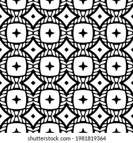 Geometric vector pattern with triangular elements. abstract picture for wallpapers and backgrounds. Black and white ornament.