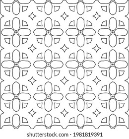 Geometric vector pattern with triangular elements. abstract picture for wallpapers and backgrounds. Black and white ornament.