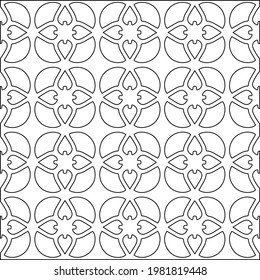 Geometric vector pattern with triangular elements. abstract picture for wallpapers and backgrounds. Black and white ornament.