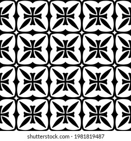 Geometric vector pattern with triangular elements. abstract picture for wallpapers and backgrounds. Black and white ornament.