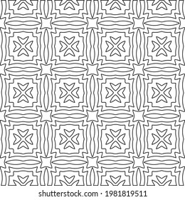 Geometric vector pattern with triangular elements. abstract picture for wallpapers and backgrounds. Black and white ornament.