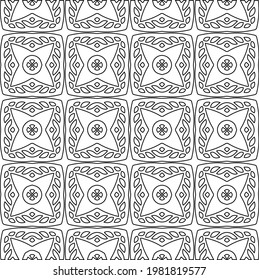 Geometric vector pattern with triangular elements. abstract picture for wallpapers and backgrounds. Black and white ornament.