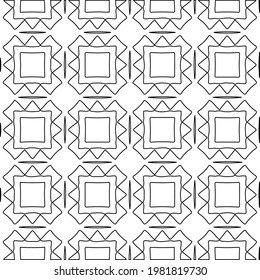 Geometric vector pattern with triangular elements. abstract picture for wallpapers and backgrounds. Black and white ornament.