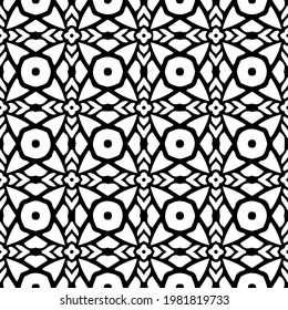 Geometric vector pattern with triangular elements. abstract picture for wallpapers and backgrounds. Black and white ornament.
