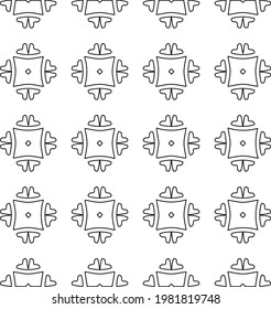 Geometric vector pattern with triangular elements. abstract picture for wallpapers and backgrounds. Black and white ornament.
