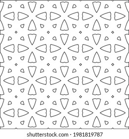 Geometric vector pattern with triangular elements. abstract picture for wallpapers and backgrounds. Black and white ornament.