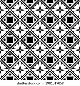 Geometric vector pattern with triangular elements. abstract picture for wallpapers and backgrounds. Black and white ornament.