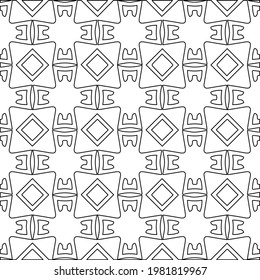 Geometric vector pattern with triangular elements. abstract picture for wallpapers and backgrounds. Black and white ornament.