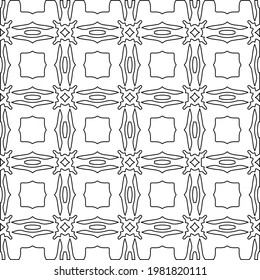 Geometric vector pattern with triangular elements. abstract picture for wallpapers and backgrounds. Black and white ornament.