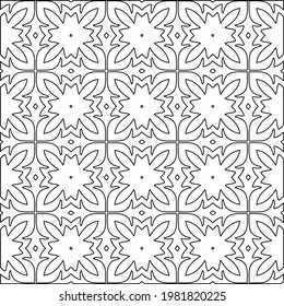 Geometric vector pattern with triangular elements. abstract picture for wallpapers and backgrounds. Black and white ornament.