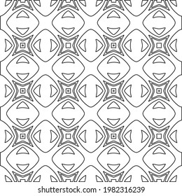 Geometric vector pattern with triangular elements. abstract picture for wallpapers and backgrounds. Black and white ornament.