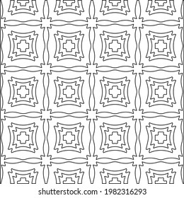 Geometric vector pattern with triangular elements. abstract picture for wallpapers and backgrounds. Black and white ornament.