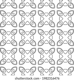 Geometric vector pattern with triangular elements. abstract picture for wallpapers and backgrounds. Black and white ornament.