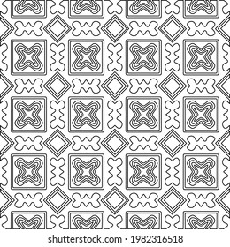 Geometric vector pattern with triangular elements. abstract picture for wallpapers and backgrounds. Black and white ornament.